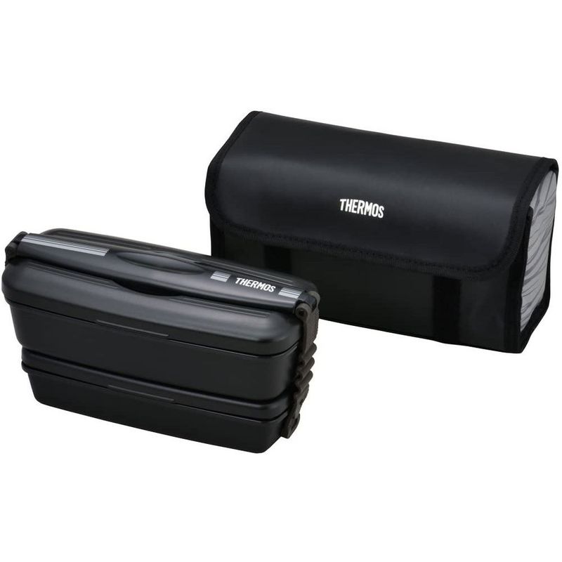 THERMOS - Lonchera de dos niveles 900ml Negro THERMOS Japón