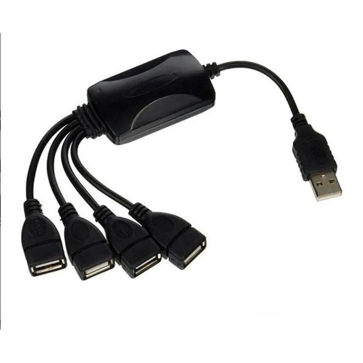 XTECH - HUB USB 2.0 de 4 puertos tipo PULPO para PC o MAC - negro