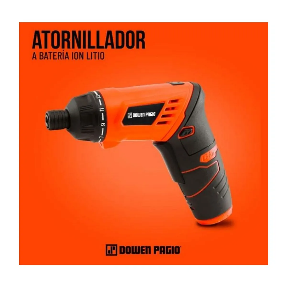 GENERICO - Atornillador Inalambrico 3.6V Bateria Dowen Pagio 9993147 - Naranja