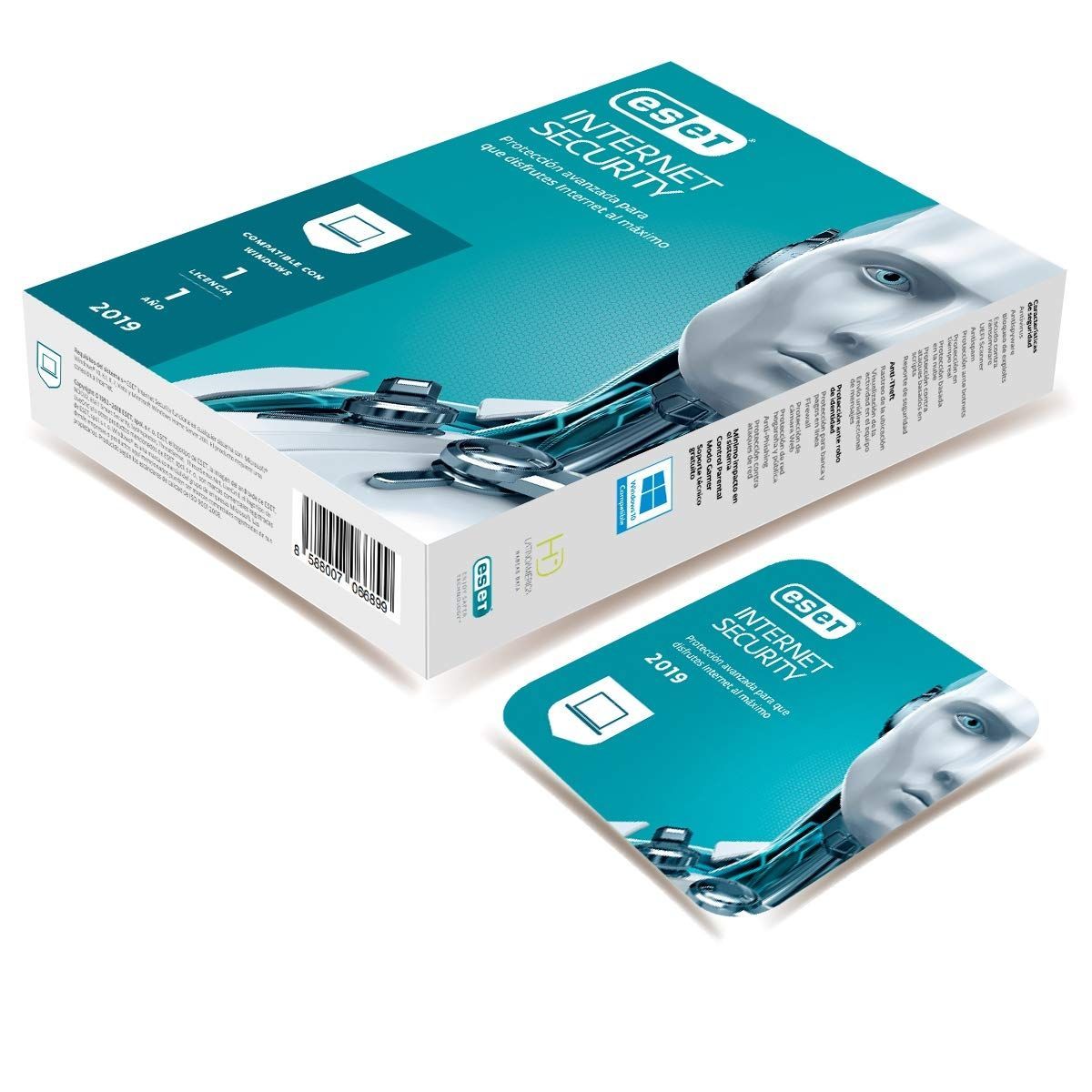 ESET - ESET Internet Security 2020 Lic. Box pack CD-ROM 1 PCs Español - S11020159