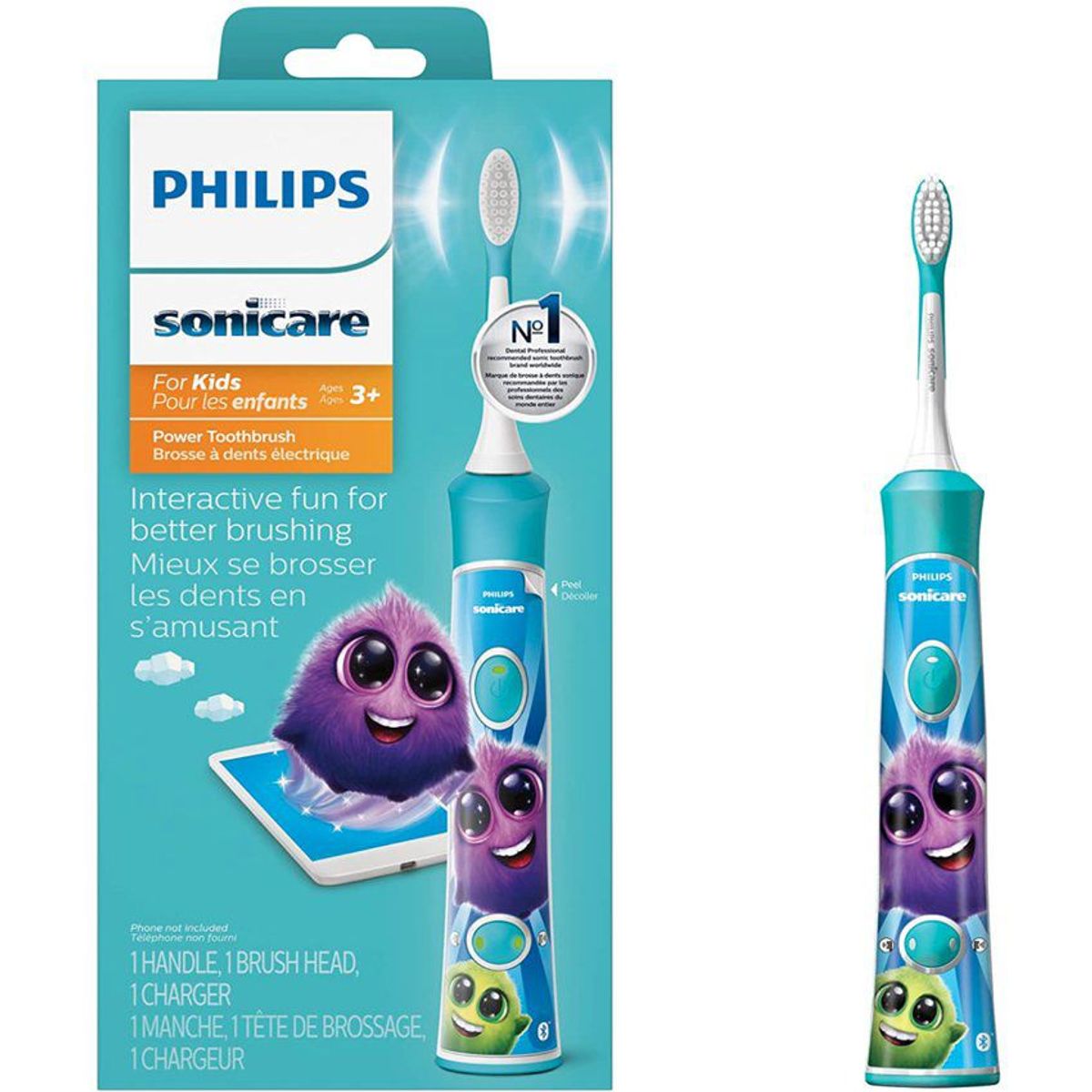 PHILIPS - Cepillo eléctrico de dientes para niño philips sonicare hx6321