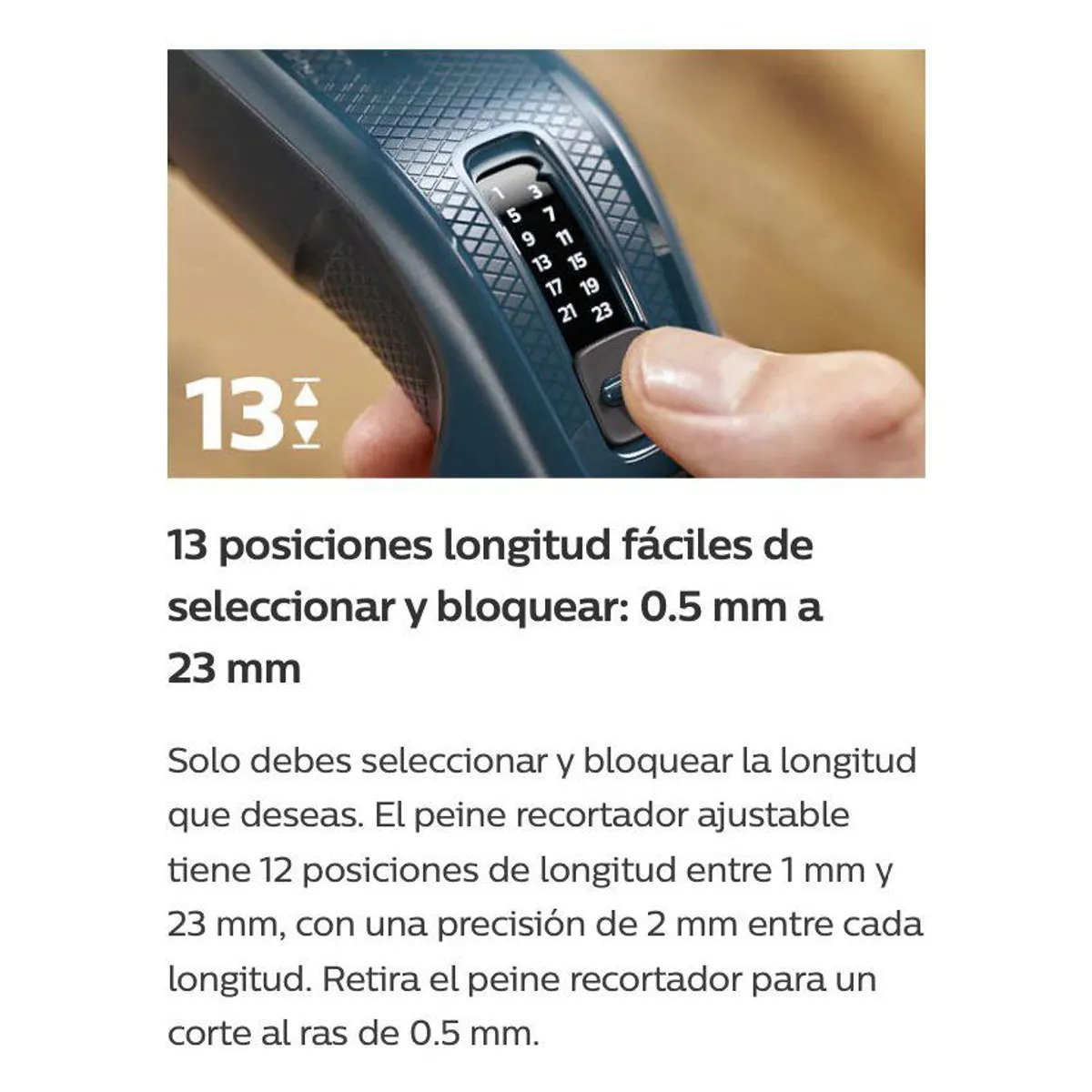 PHILIPS - Recortador de cabello philips de 13 posiciones