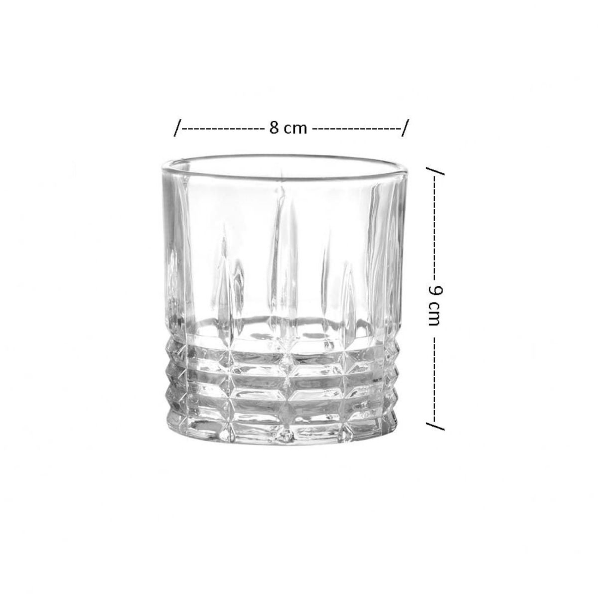 INSPIRA - Set de 6 Vasos de Whisky de Vidrio Labrado