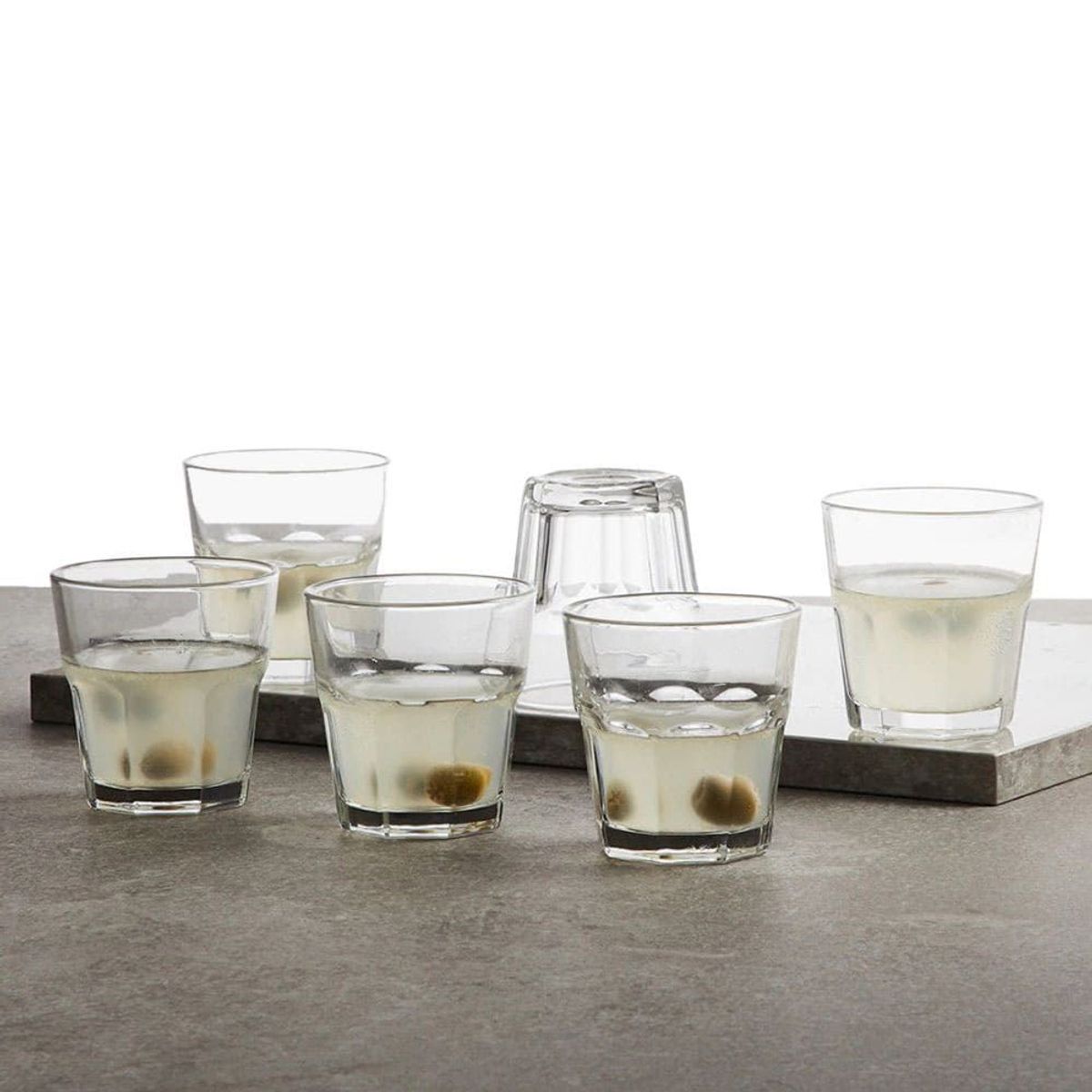 INSPIRA - Juego de 6 Mini Copitas de Shot Tequila Chupito de Vidrio