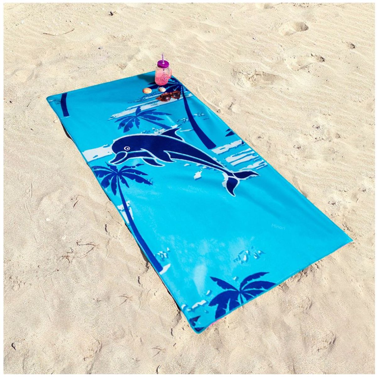 MINARI - Toalla de Playa de Microfibra Delfín 532T