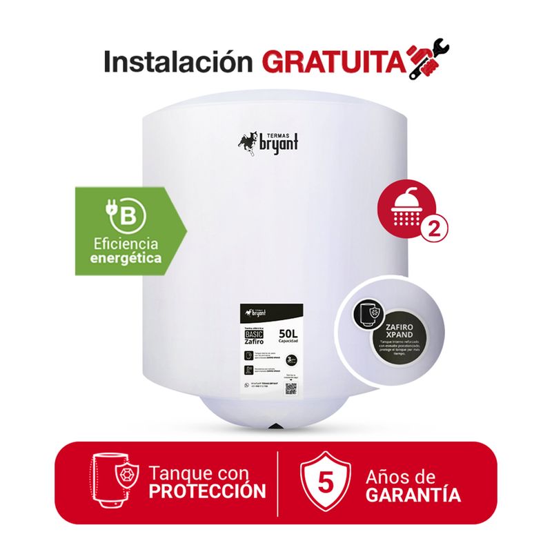 BRYANT - TERMA ELÉCTRICA 50L BRYANT BASIC ZAFIRO