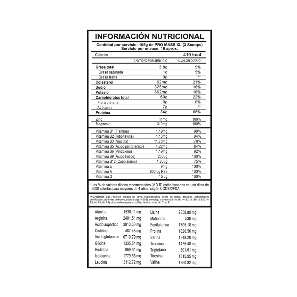 ADN - Proteína Pro mass xl 5kg Chocolate