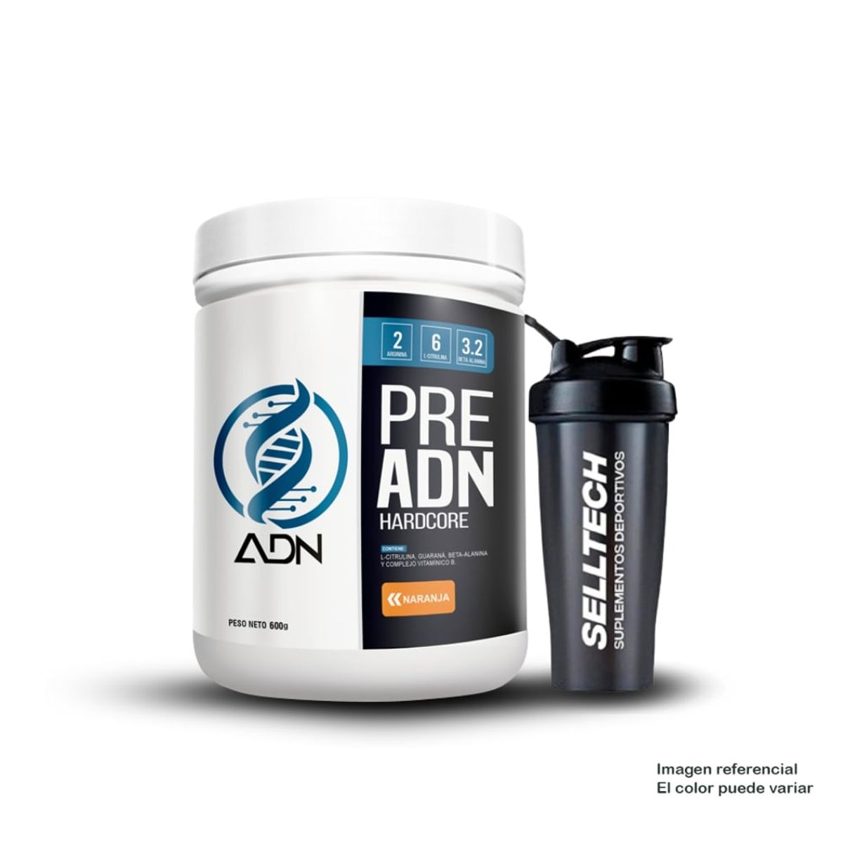 ADN - Pre Entreno Adn PreAdn 400gr Naranja Shaker