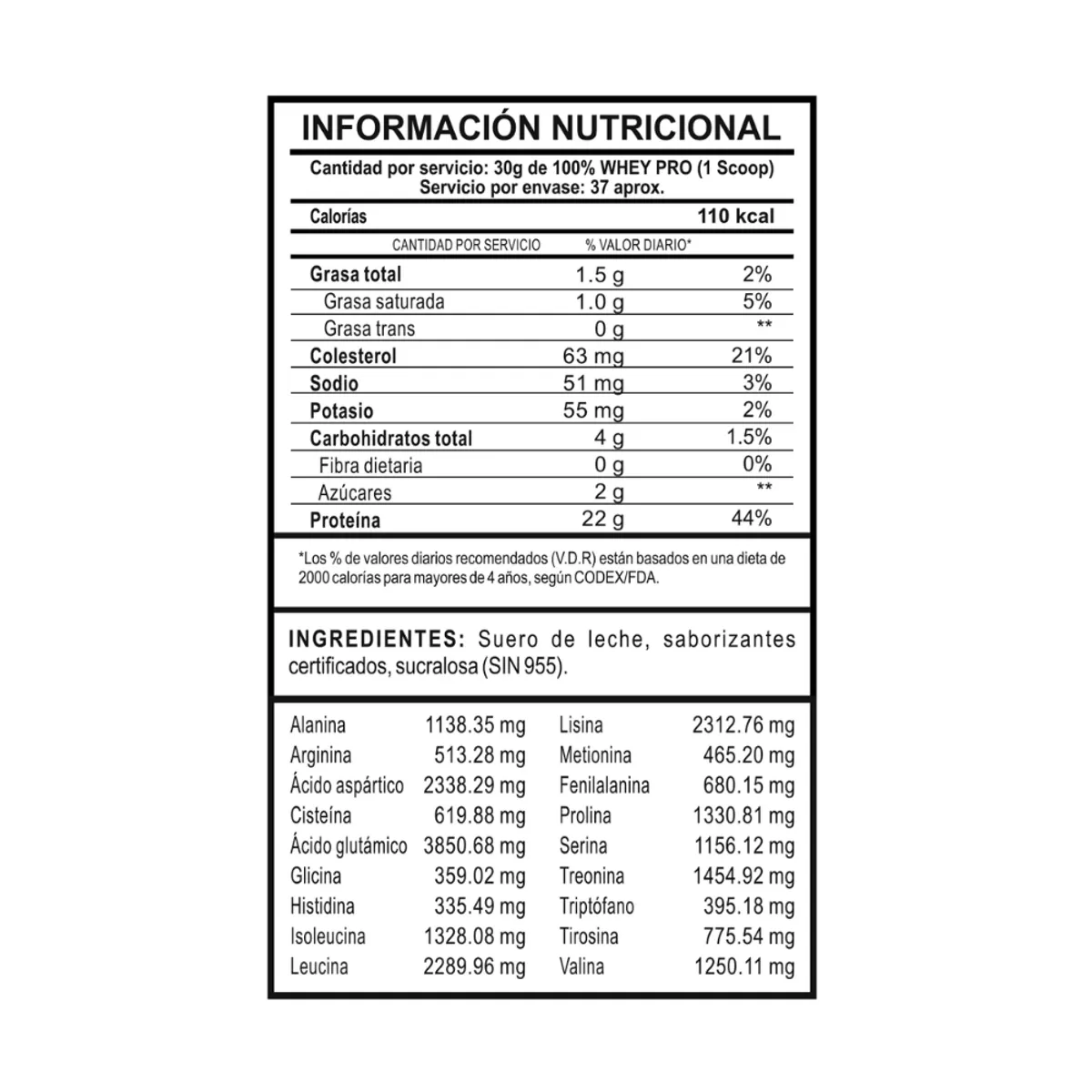 ADN - Proteína 100% Whey Pro 1.1 kg Chocolate