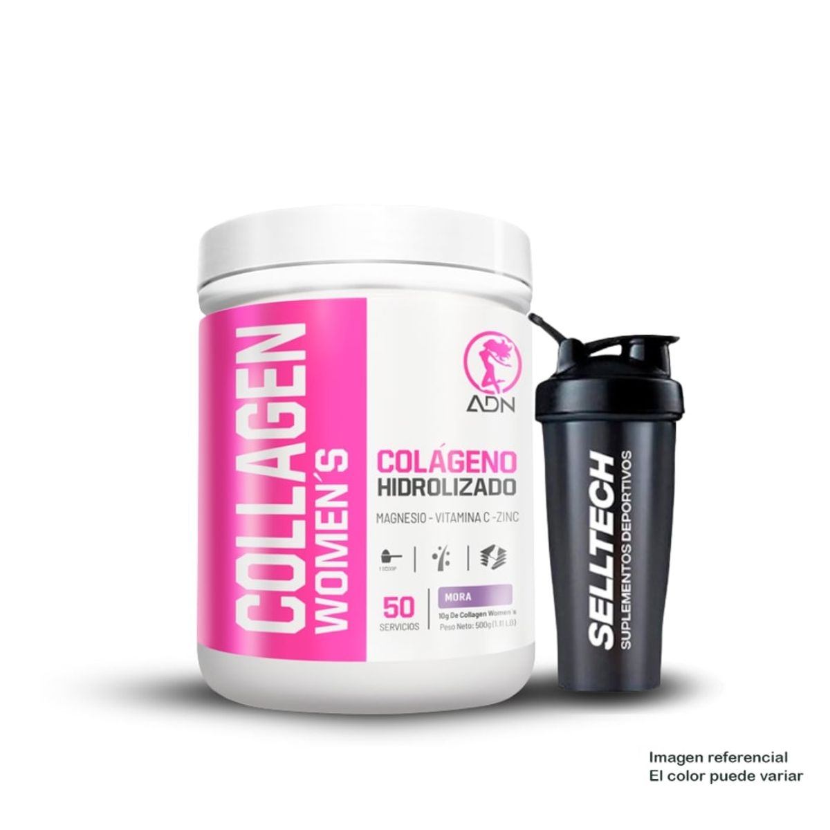 ADN - Colágeno Adn Collagen Women 500gr Mora Shaker