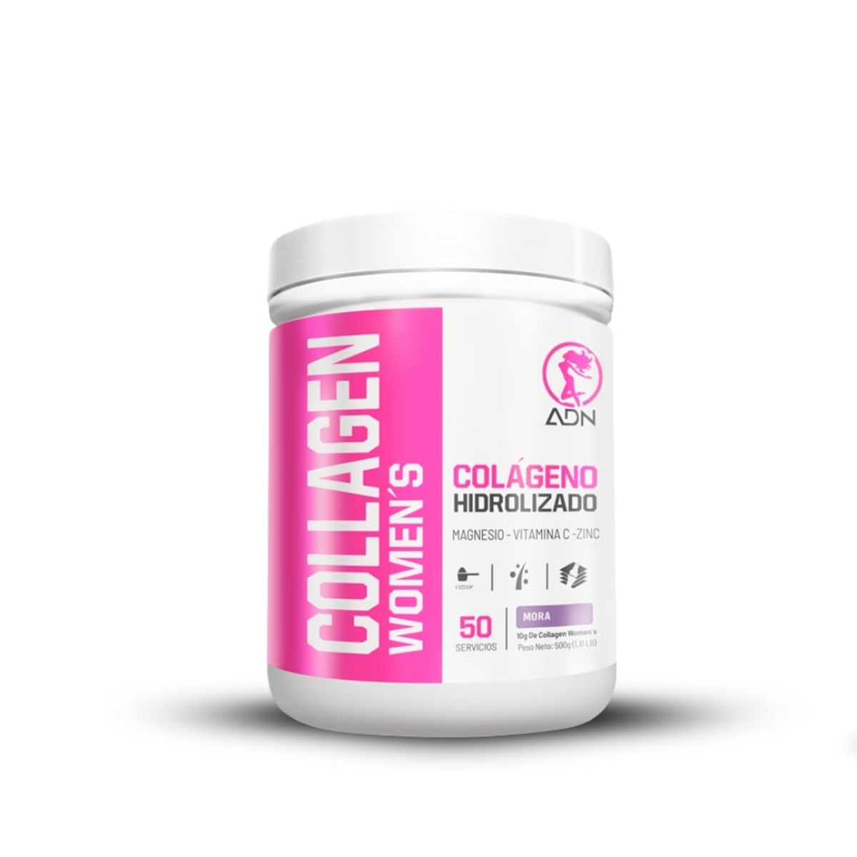 ADN - Colágeno Adn Collagen Women 500gr Mora Shaker