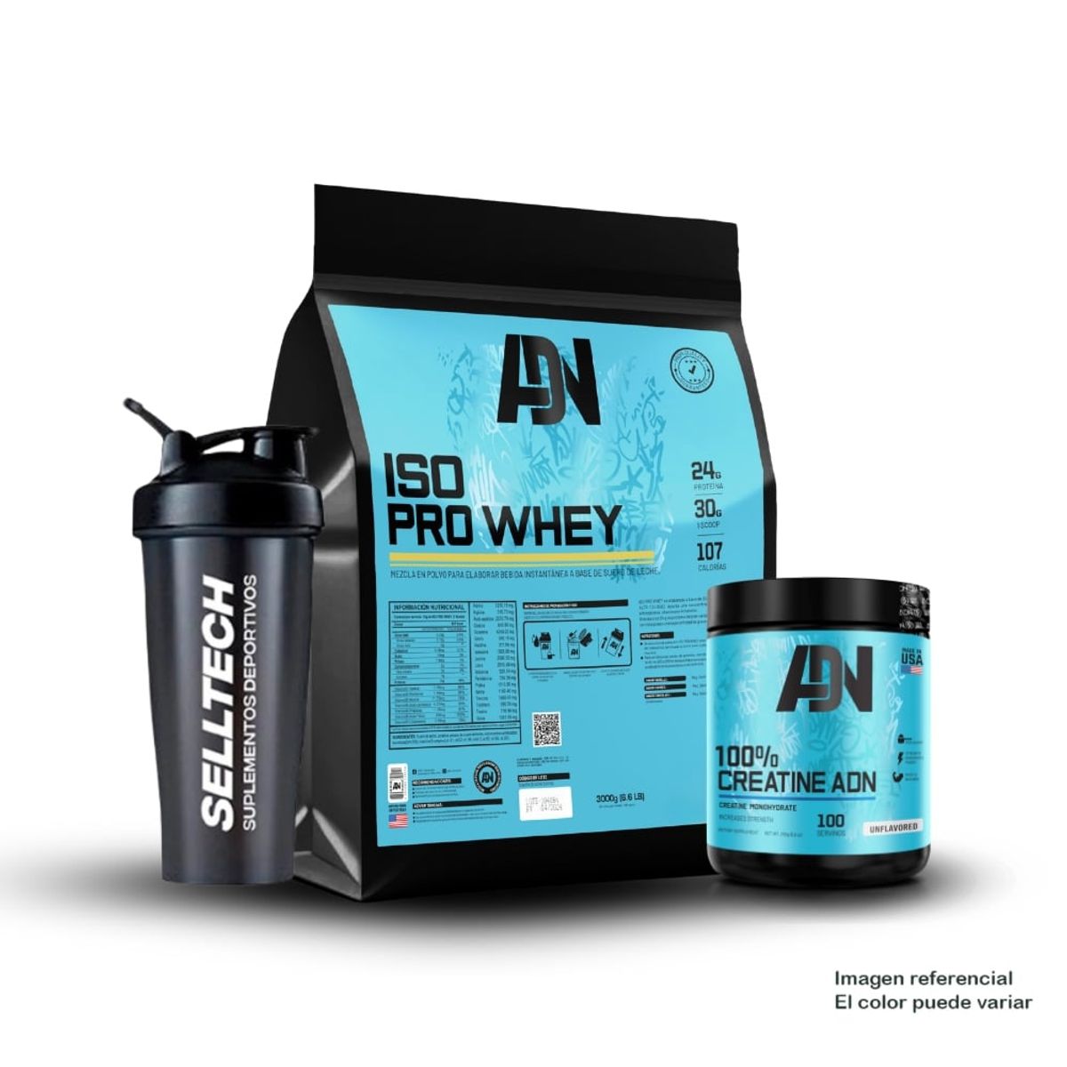 ADN - Iso Pro Whey 3 kg Vainilla + Creatina 250gr