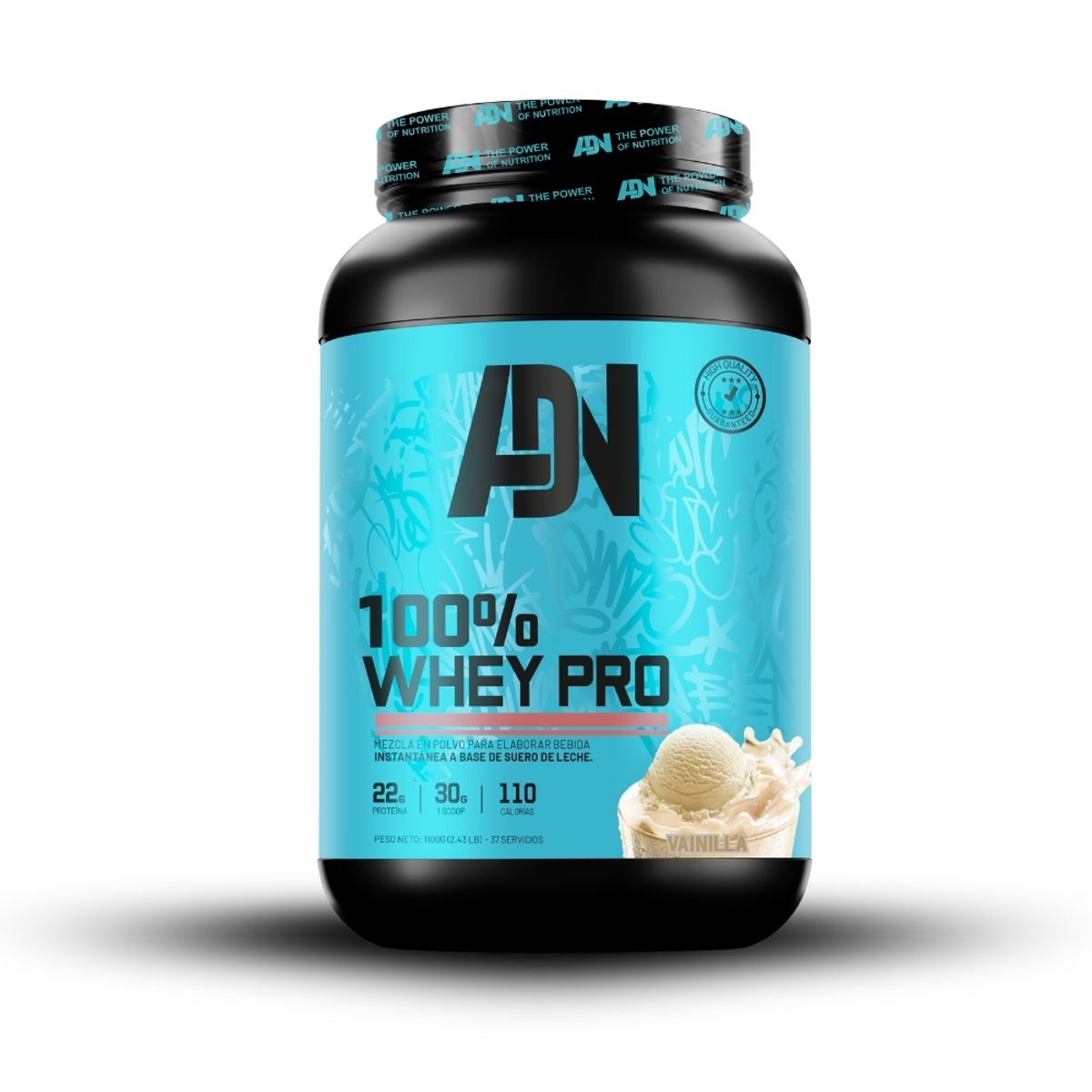 ADN - Proteína 100% Whey Pro 1.1 kg Vainilla+Creatina 250gr