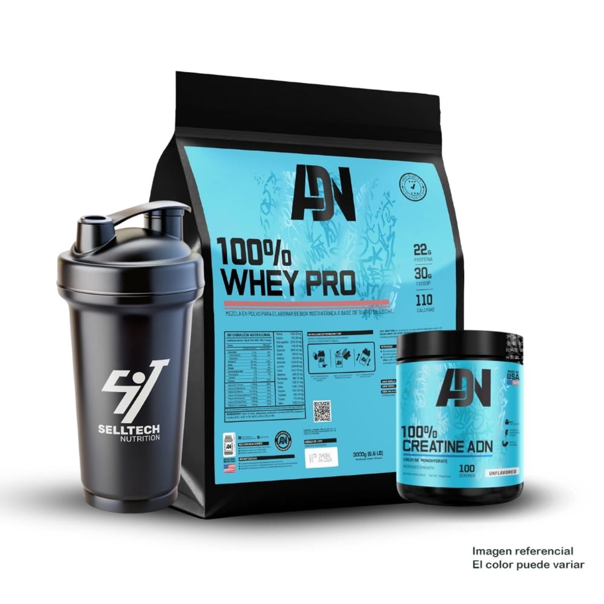 ADN - 100 Whey Pro 3 kg Vainilla+Creatina 250gr