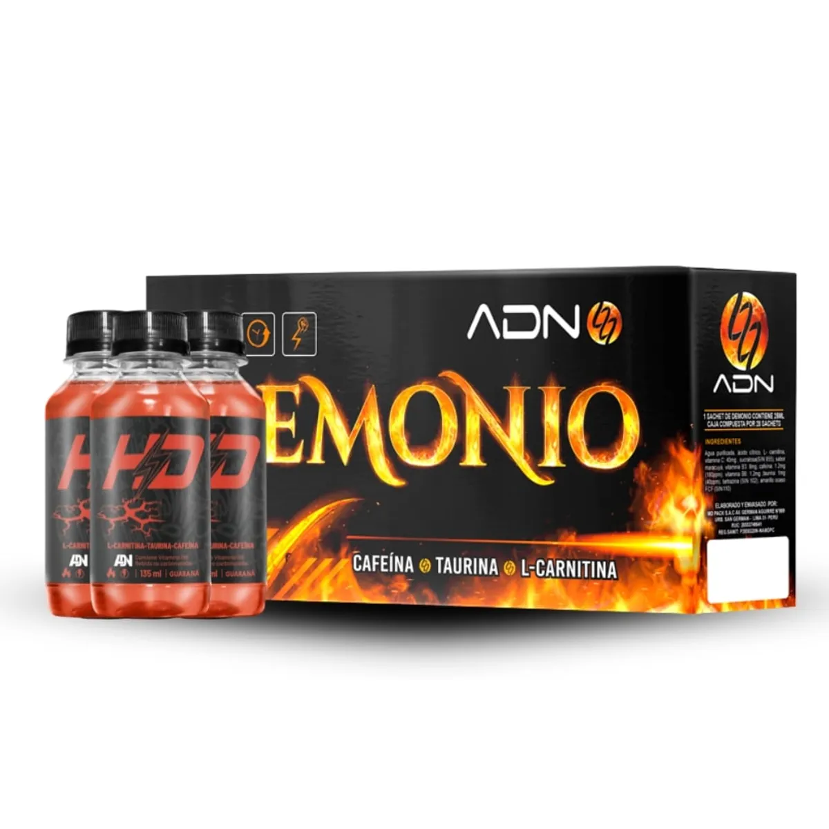 ADN - Hd x 60 Bot. Guarana + Demonio Caja x 28 Maracuya
