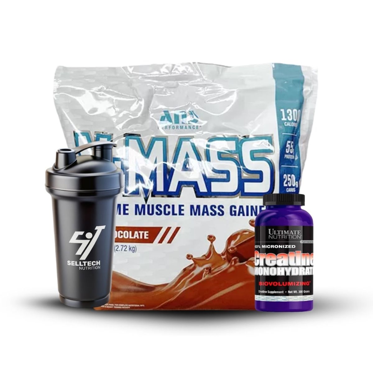 ANS PERFORMANCE - Pack Ans N Mass 6lb Chocolate Creatina 300gr Shaker