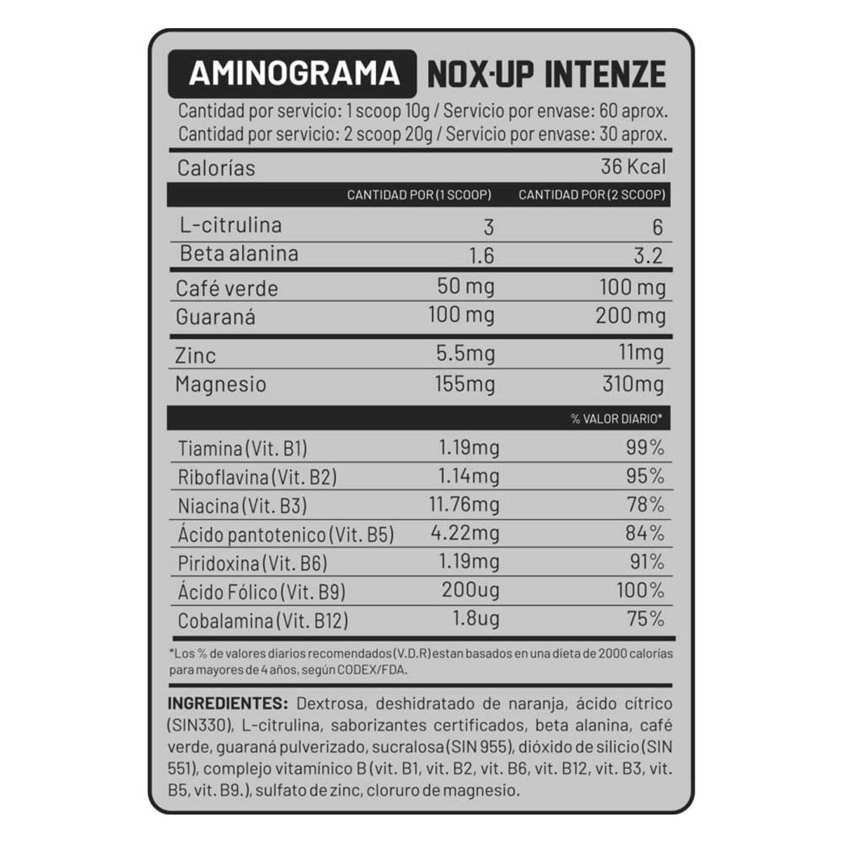 UNIVERSE NUTRITION - Pre Entreno Universe Nutrition Nox Up Intenze 1kg FruitPunch