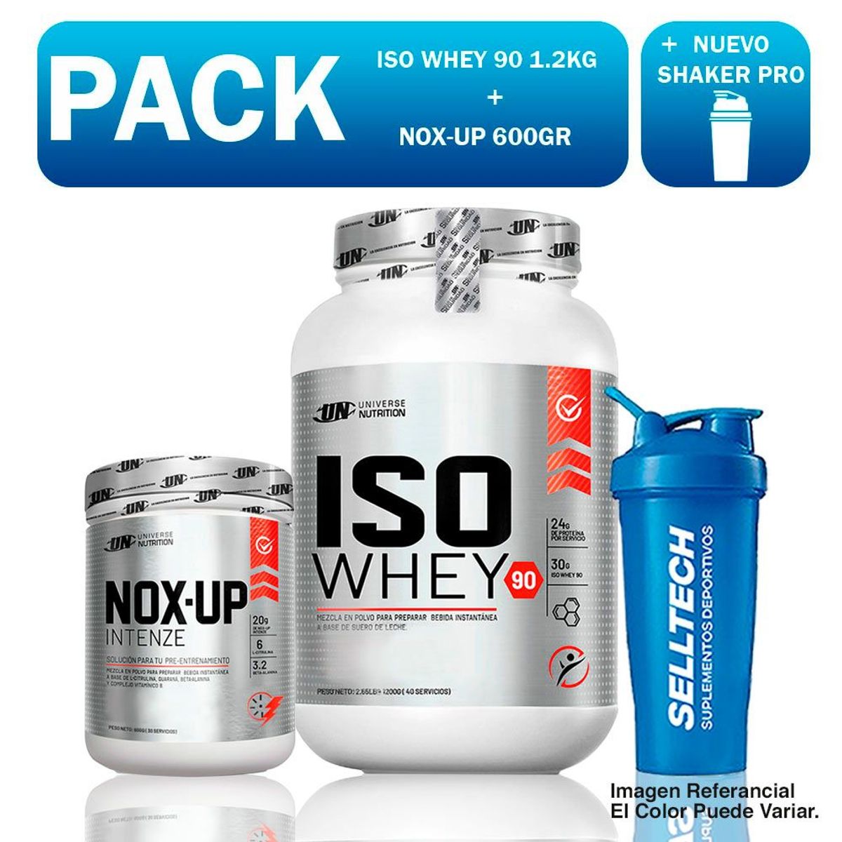 UNIVERSE NUTRITION - Iso Whey 90 de 1.1 kg Vainilla+ nox up 600gr Fruit Punch