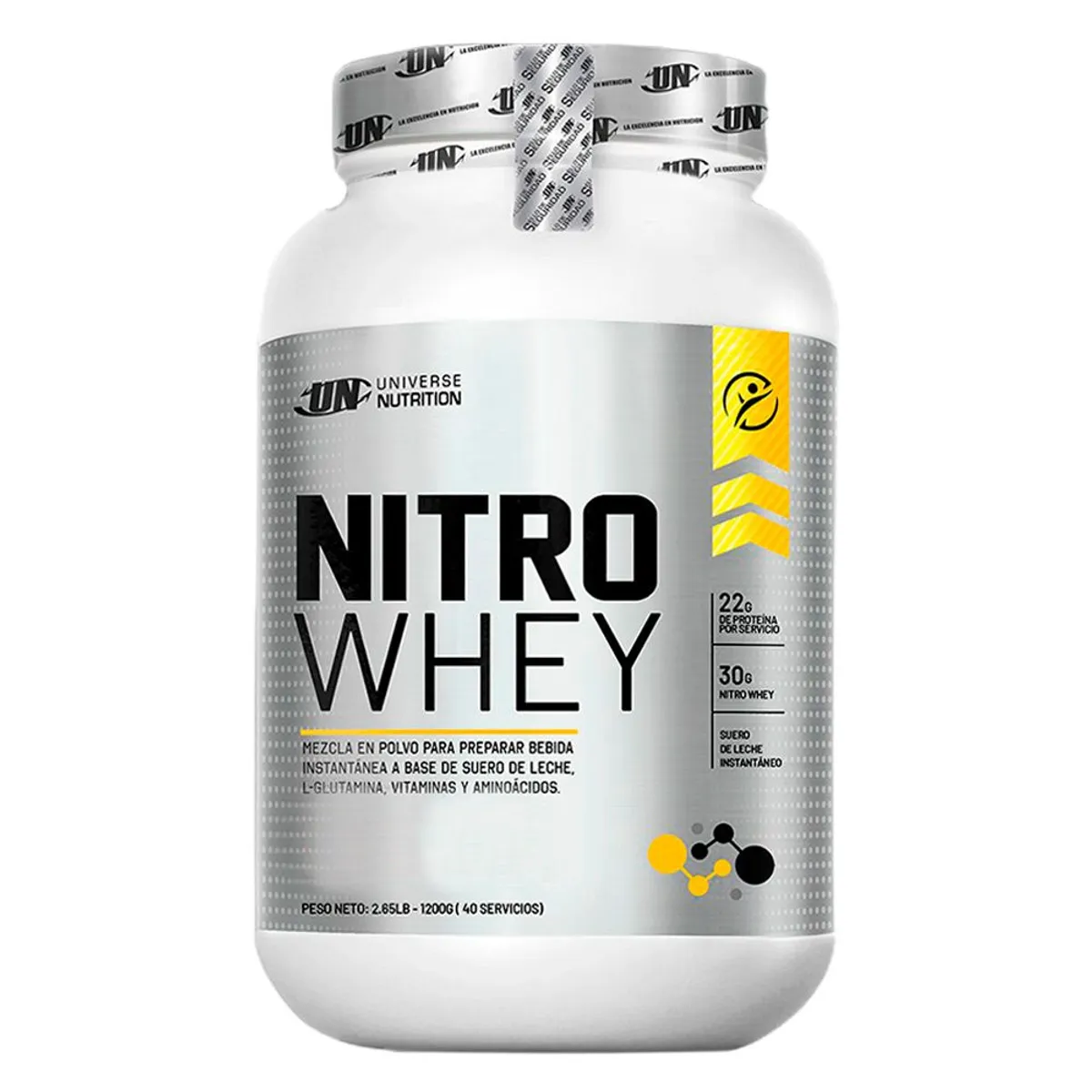 UNIVERSE NUTRITION - Nitro Whey 1.2kg Chocolate+pro Bcaa 6000 500gr Naranja