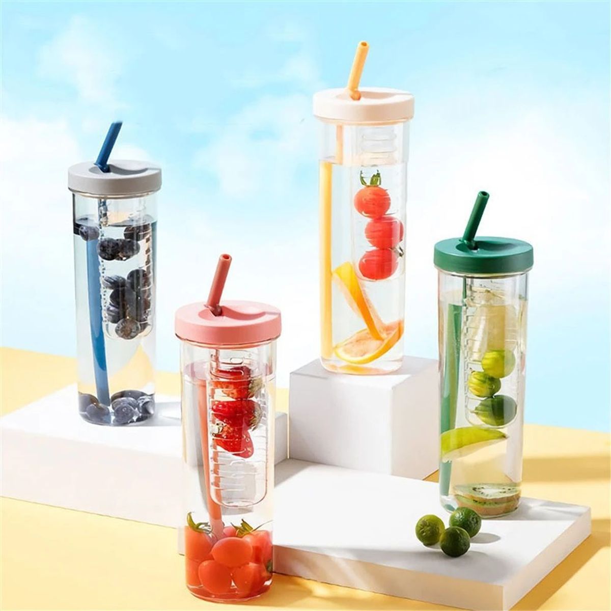 INSPIRA - Botella Tomatodo con Filtro y Sorbete 700 ml