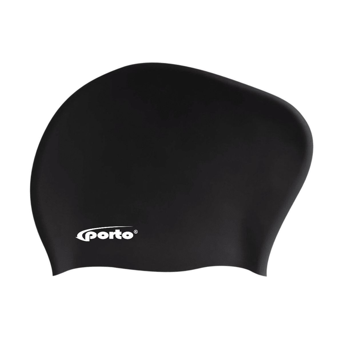 PORTO - Gorro para Natación con Volumen Negro