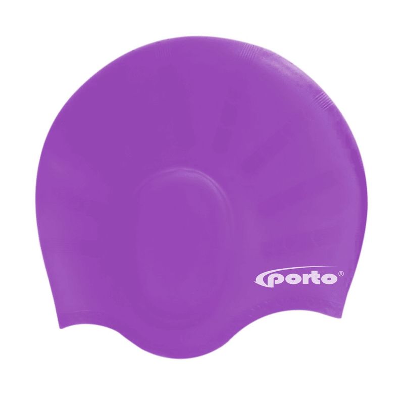 PORTO - Gorro para Natación con Orejeras Talla estándar Morado