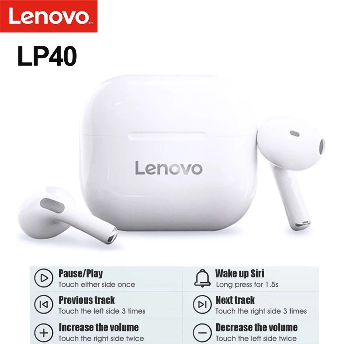 LENOVO - Audifonos Bluetooth TWS Lenovo LP40