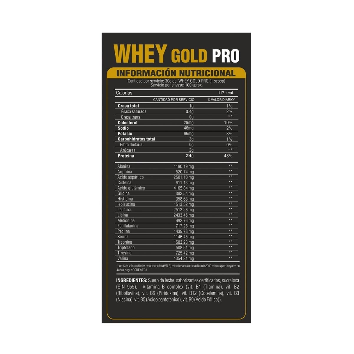 LEVEL PRO - Whey Gold Pro 3kg Chocolate