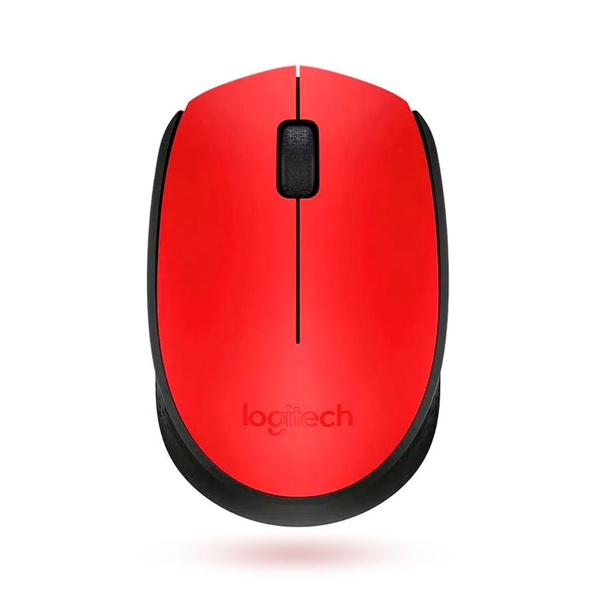 LOGITECH - Mouse Logitech M185  inalámbrico USB - Negro Rojo