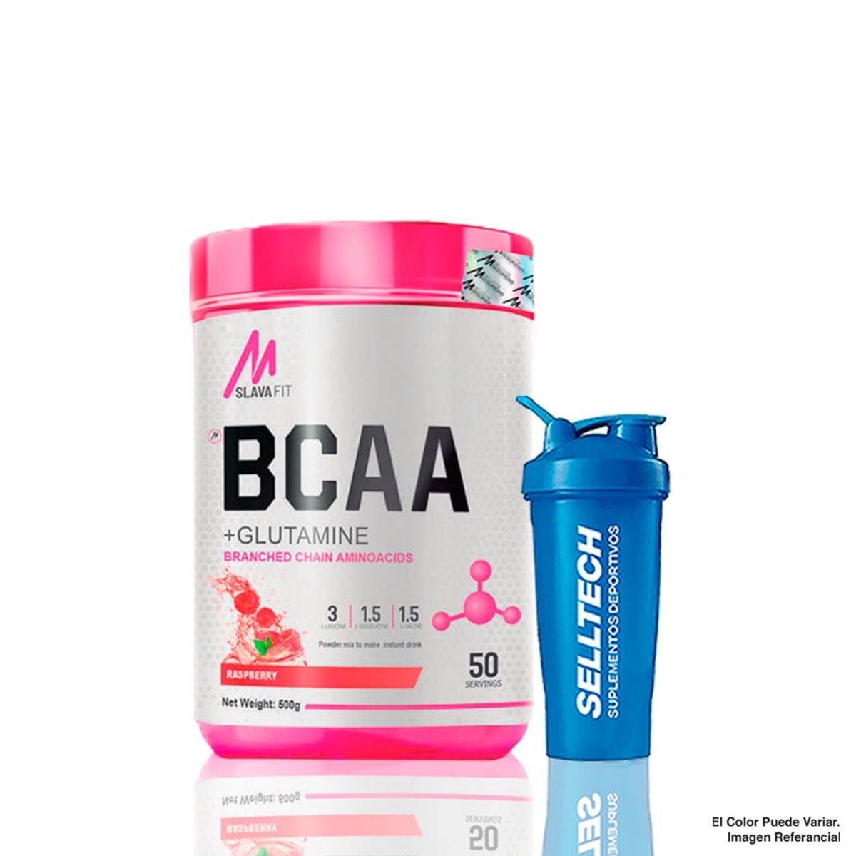 MSLAVA FIT - Bcaa Glutamine Mslava Fit 500gr Raspberry Shaker