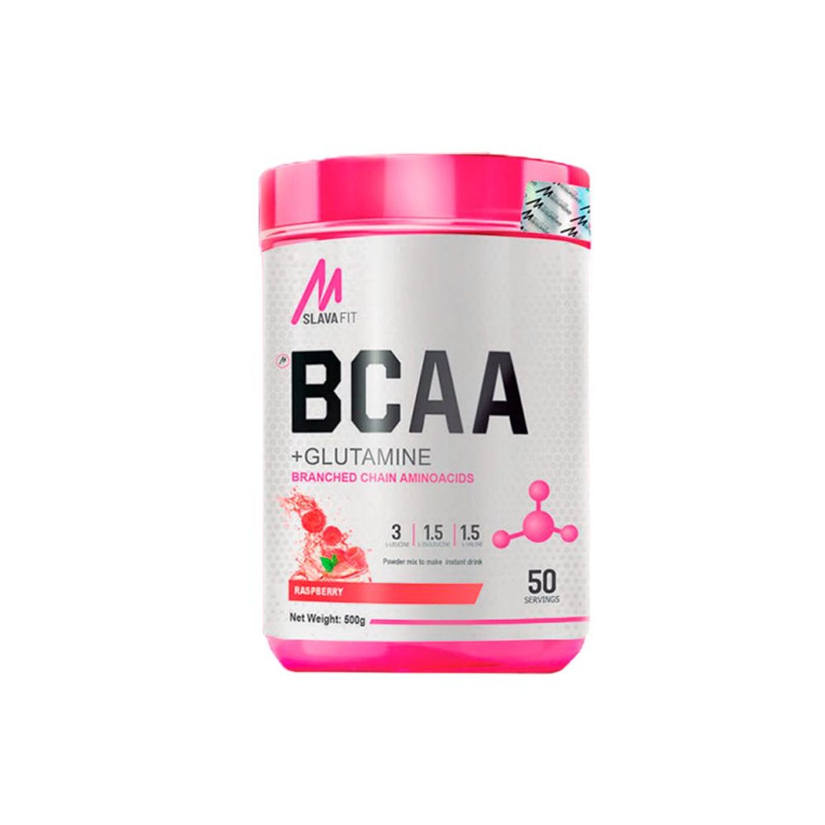 MSLAVA FIT - Bcaa Glutamine Mslava Fit 500gr Raspberry Shaker