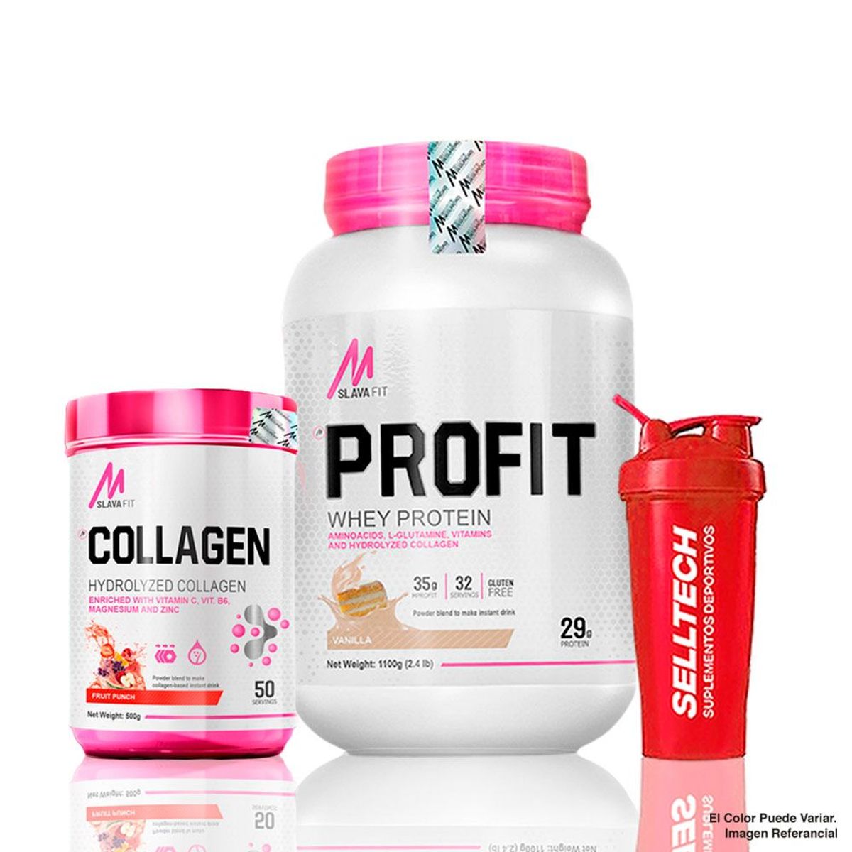 MSLAVA FIT - Mslava Fit Profit 2.4 lb Vainillacollagen 500gr Fruit Punch