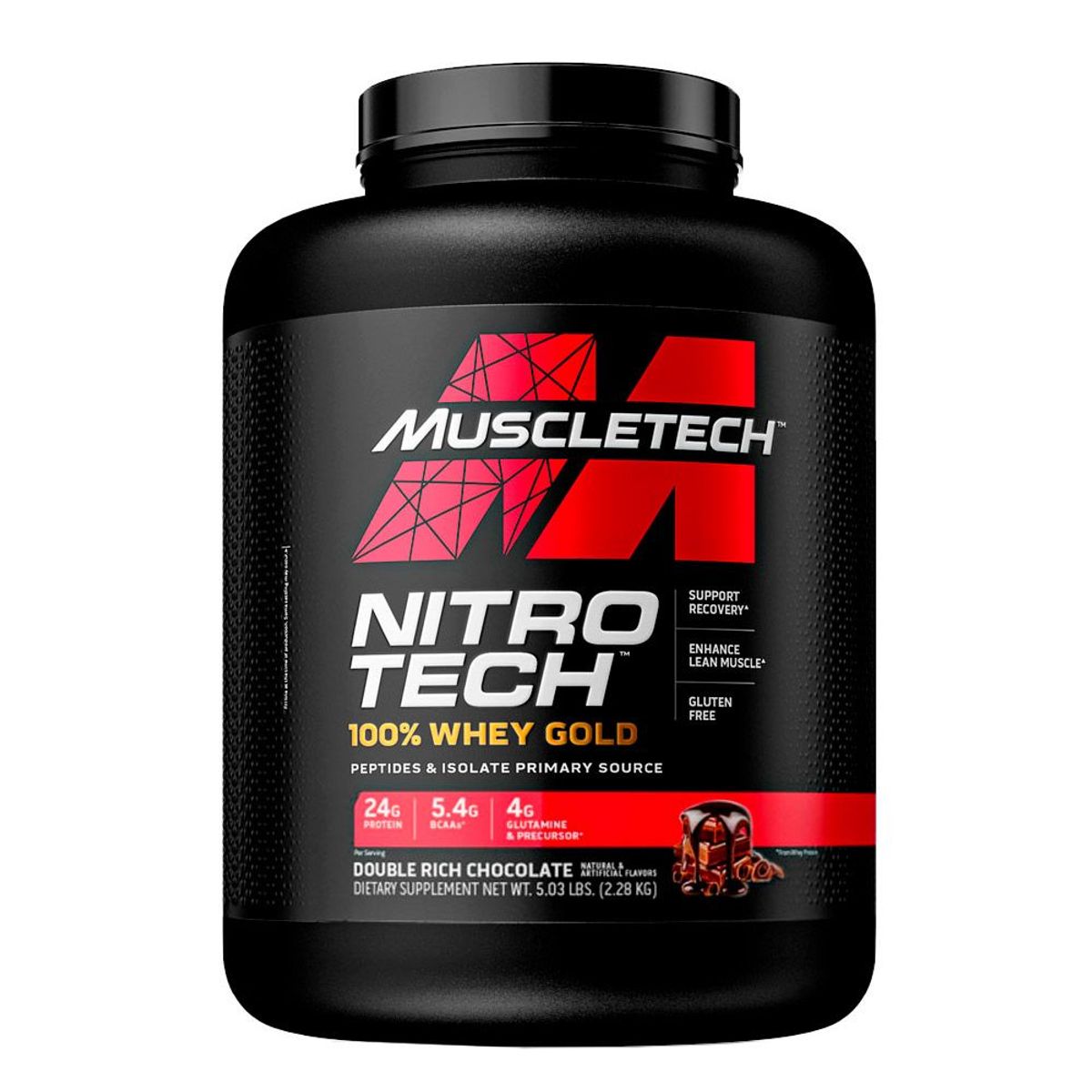 MUSCLETECH - Proteína Muscletech Nitro Tech 100% Whey Gold 5 Lb Chocolate