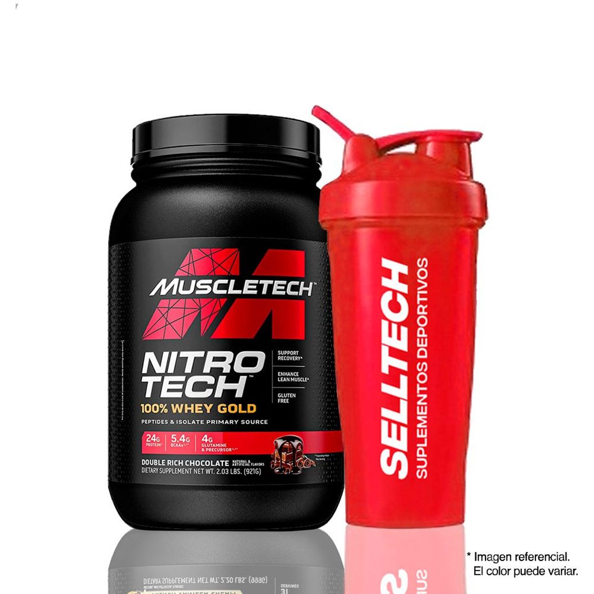 MUSCLETECH - Proteína Muscletech Nitrotech 100 Whey Gold 2.2 lb Chocolate