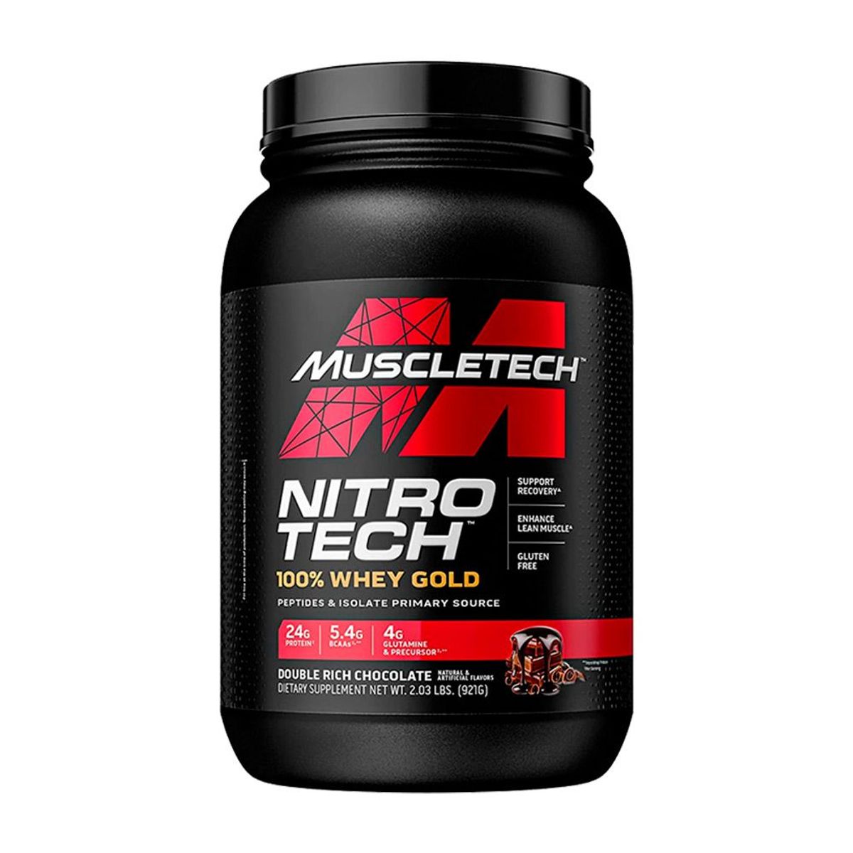 MUSCLETECH - Proteína Muscletech Nitrotech 100 Whey Gold 2.2 lb Chocolate