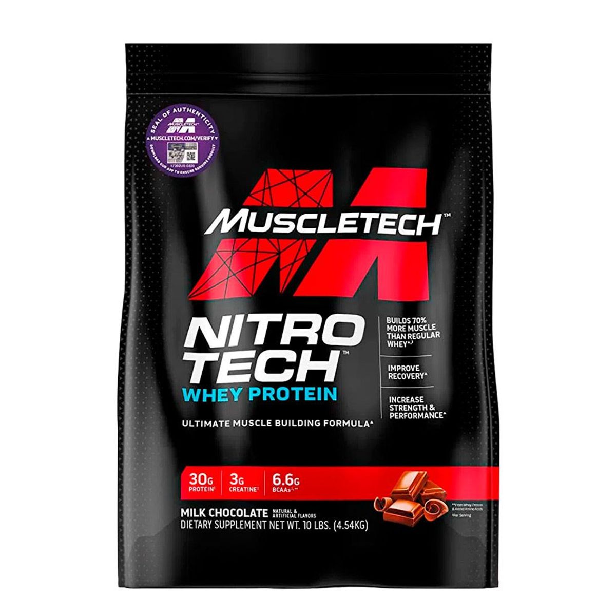MUSCLETECH - Proteína Muscletech Nitrotech Performance 10 Lb Chocolate