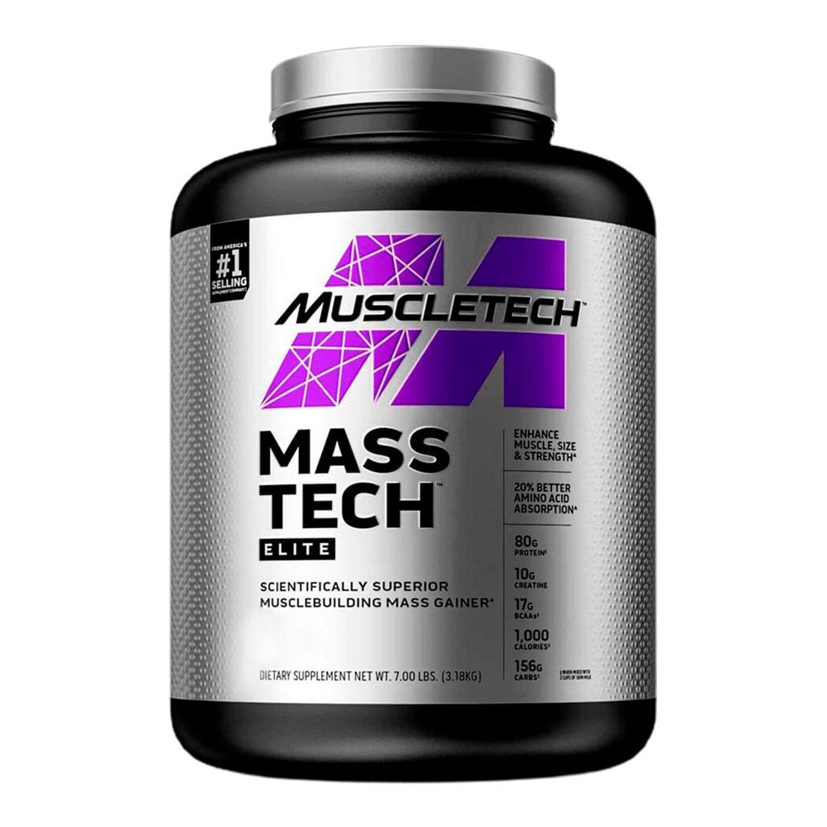 MUSCLETECH - Ganador de Peso Muscletech Mass Tech 7lb Vainilla
