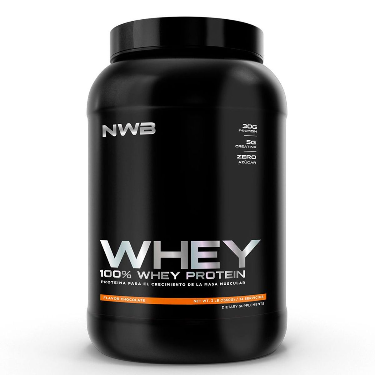 NWB - Proteína NWB Whey Concentrate 3lb Chocolate Shaker