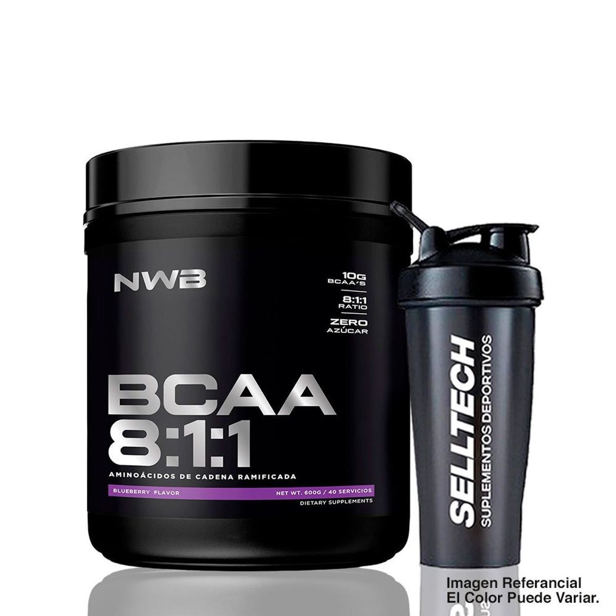 NWB - Aminoácidos NWB Bcaa 8:1:1 600gr blueberry Shaker