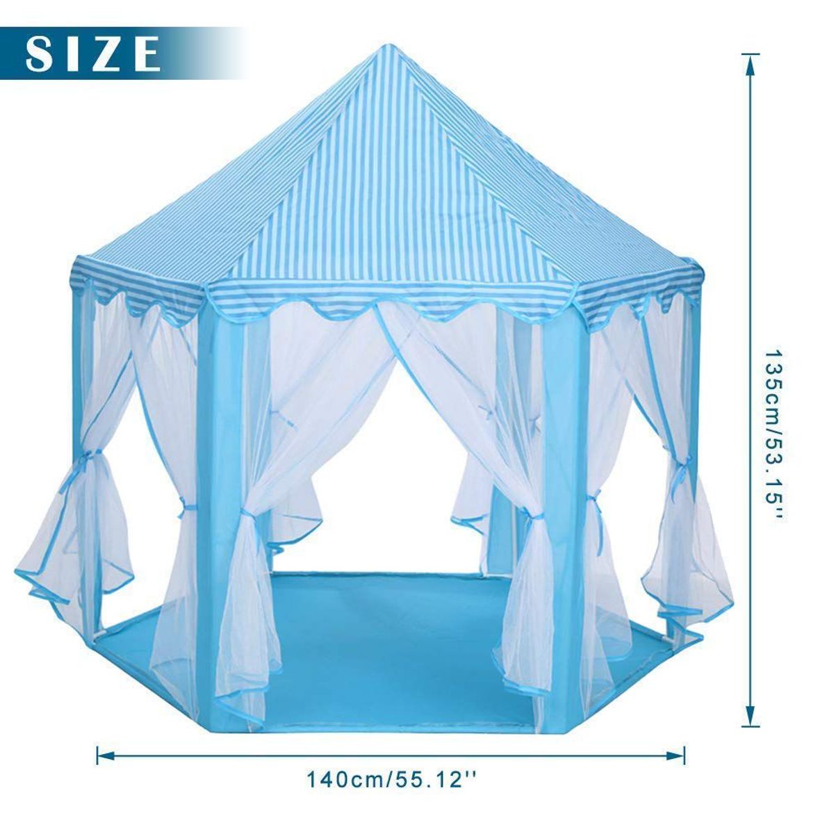 GENERICO - Carpa Castillo armable modelo Princesa tul - Turquesa