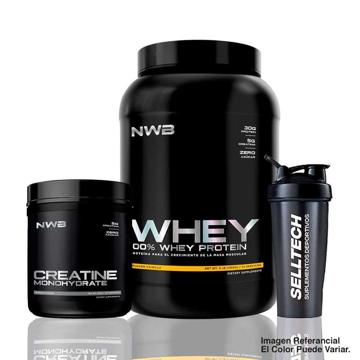 NWB - Nwb Proteína Whey Concentrate 3lb Vainillacreatina 600gr