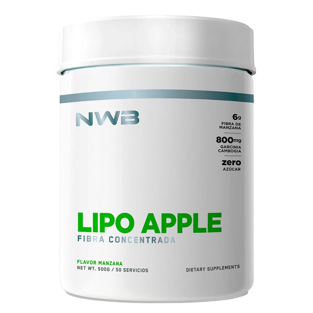 NWB - Nwb Fibra Concentrada Lipo Apple 500gr Manzana X2 Shaker