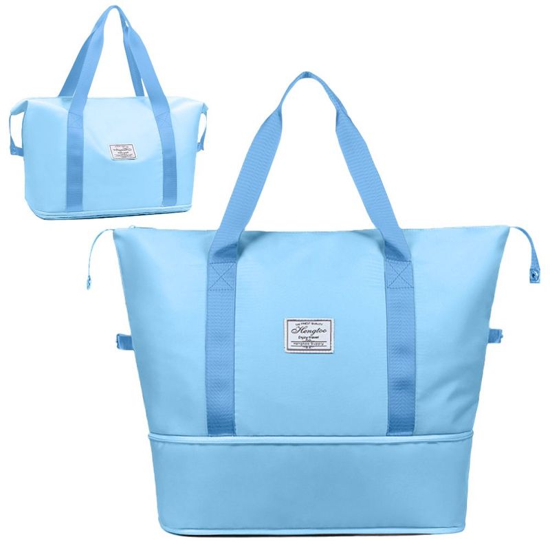 GENERICO - Bolso de Viaje Cartera Expandible Impermeable Celeste SC