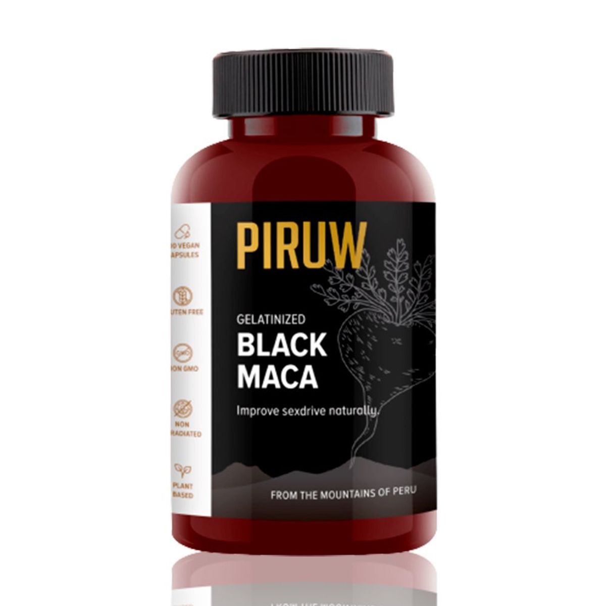 PIRUW - Maca Negra Piruw 100 Cápsulas