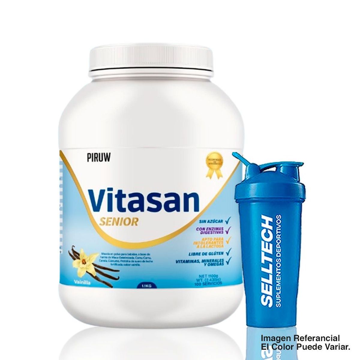 PIRUW - Vitaminas Adulto Mayor Piruw Vitasan Senior 1150gr Vainilla