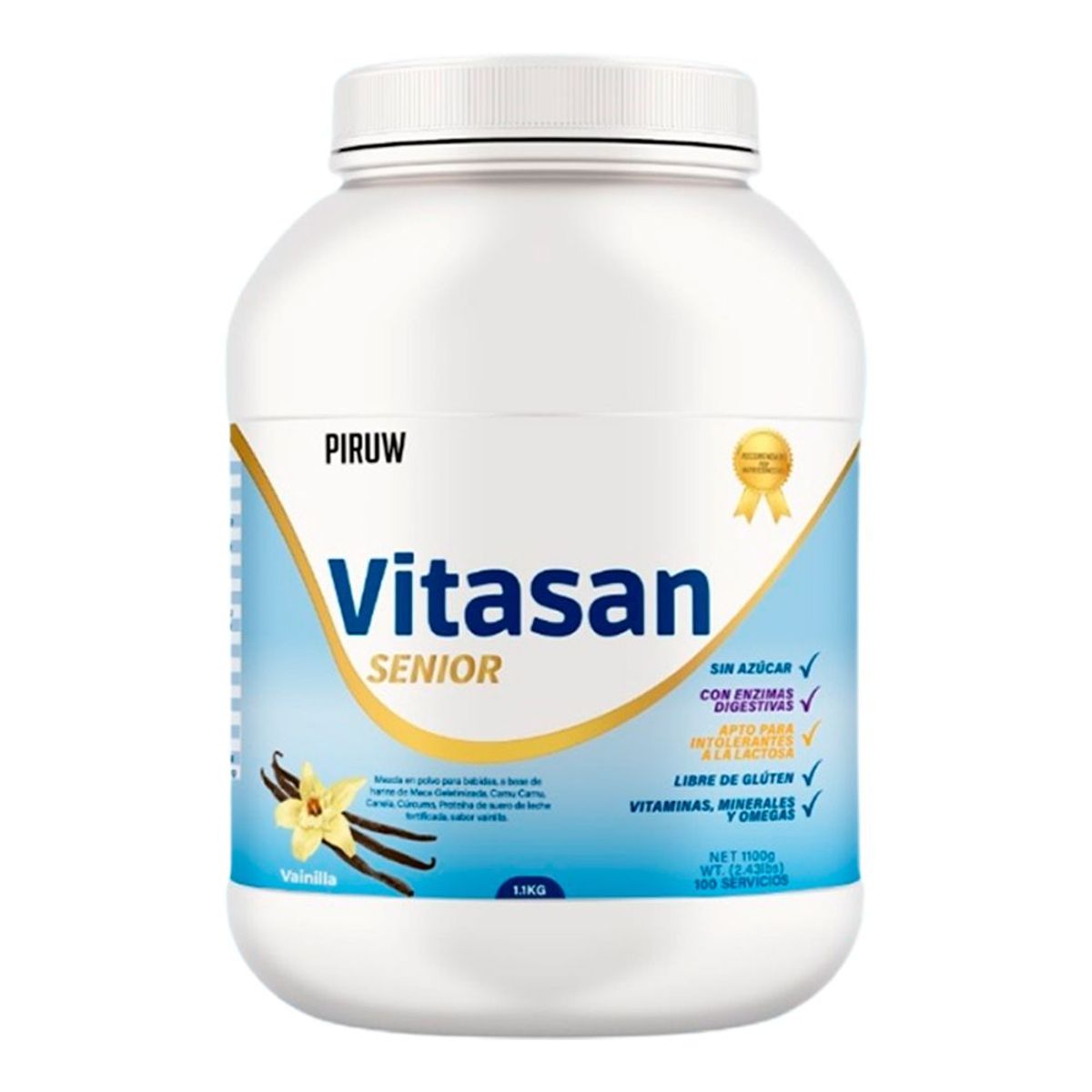 PIRUW - Vitaminas Adulto Mayor Piruw Vitasan Senior 1150gr Vainilla