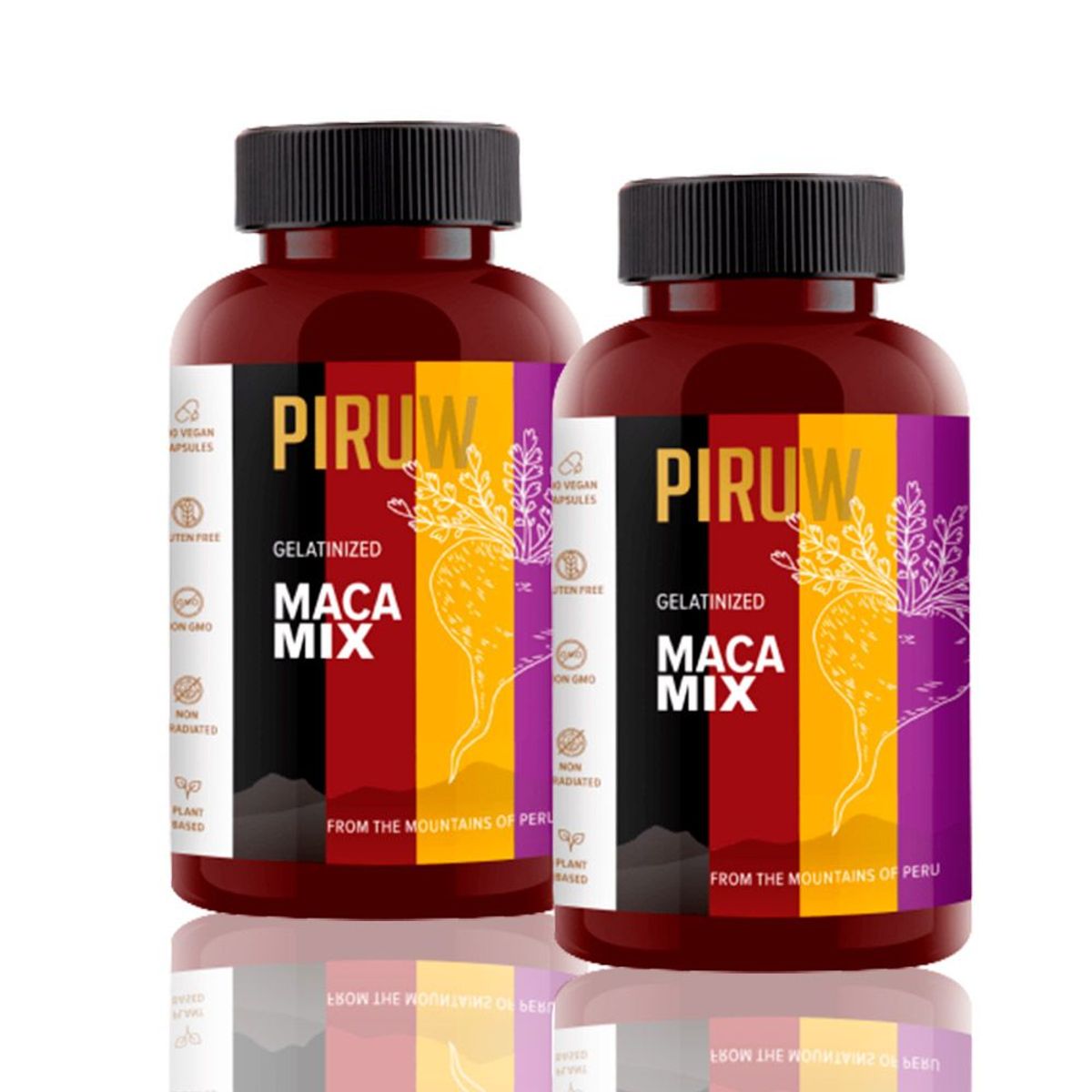 PIRUW - Pack Piruw Maca Mix Piruw 100 Cápsulas X2