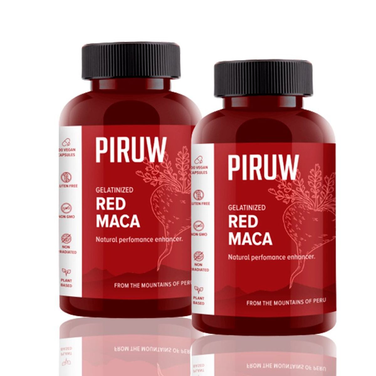 PIRUW - Pack Piruw Maca Roja Piruw 100 Cápsulas X2