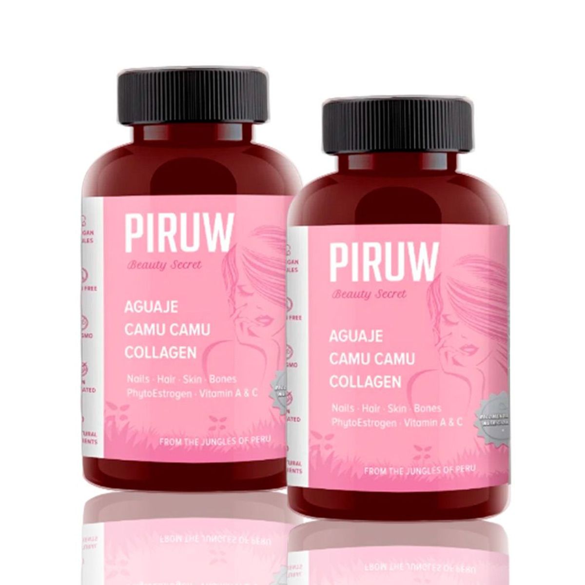PIRUW - Pack Piruw Vitamina Beauty Secret Piruw 100 Cápsulas X2