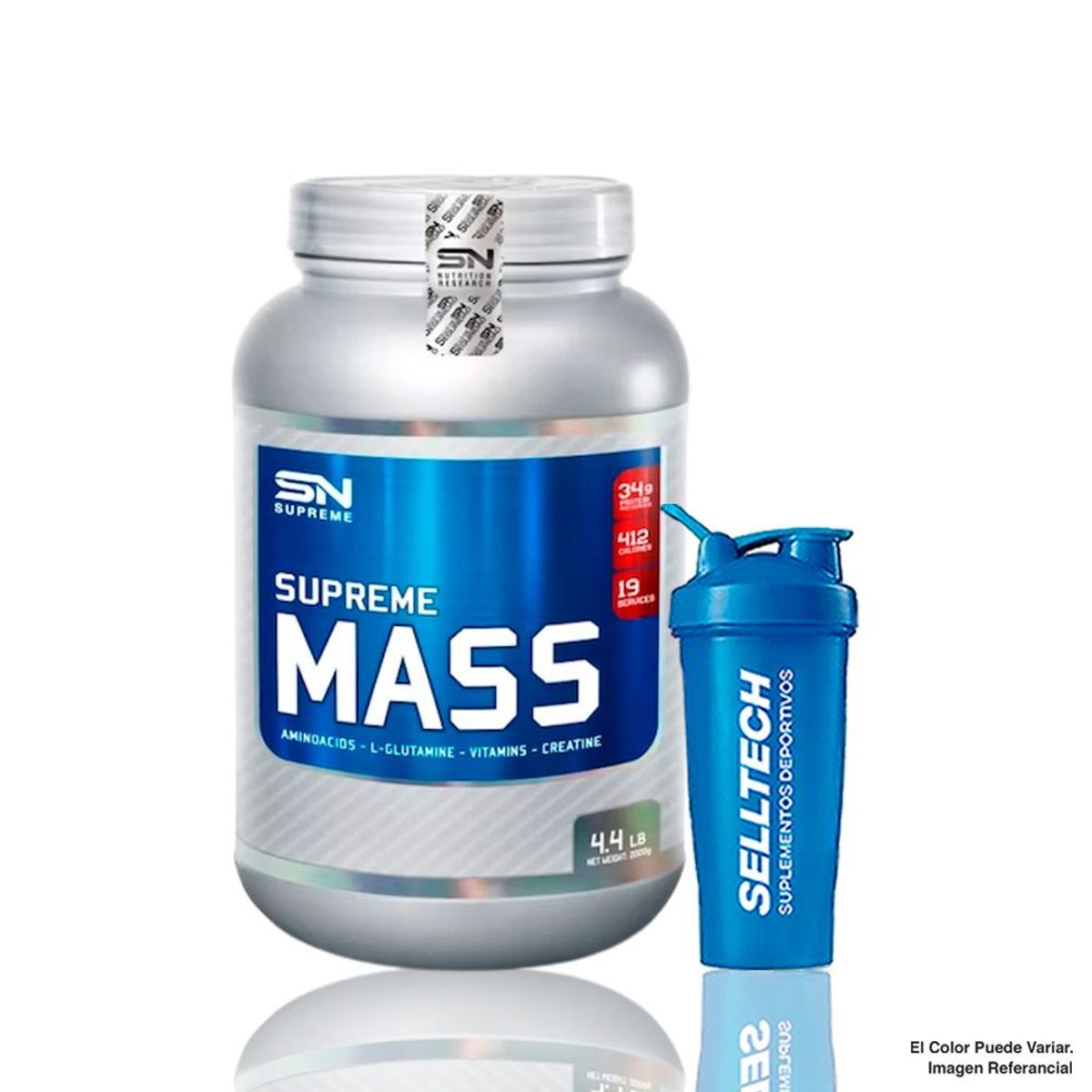 SUPREME NUTRITION - Supreme Nutrition Supreme Mass 4lb Vainilla Shaker